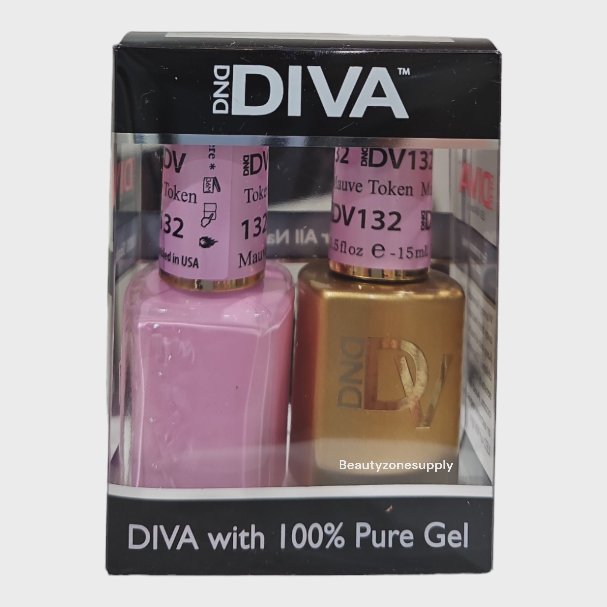 DND Diva 132 Mauve Token Gel & Lacquer Set
