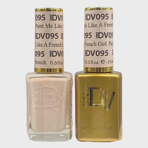 DND Diva Duo Gel Polish and Lacquer Set 095 - Paint Me in a French Girl Style Nail Color