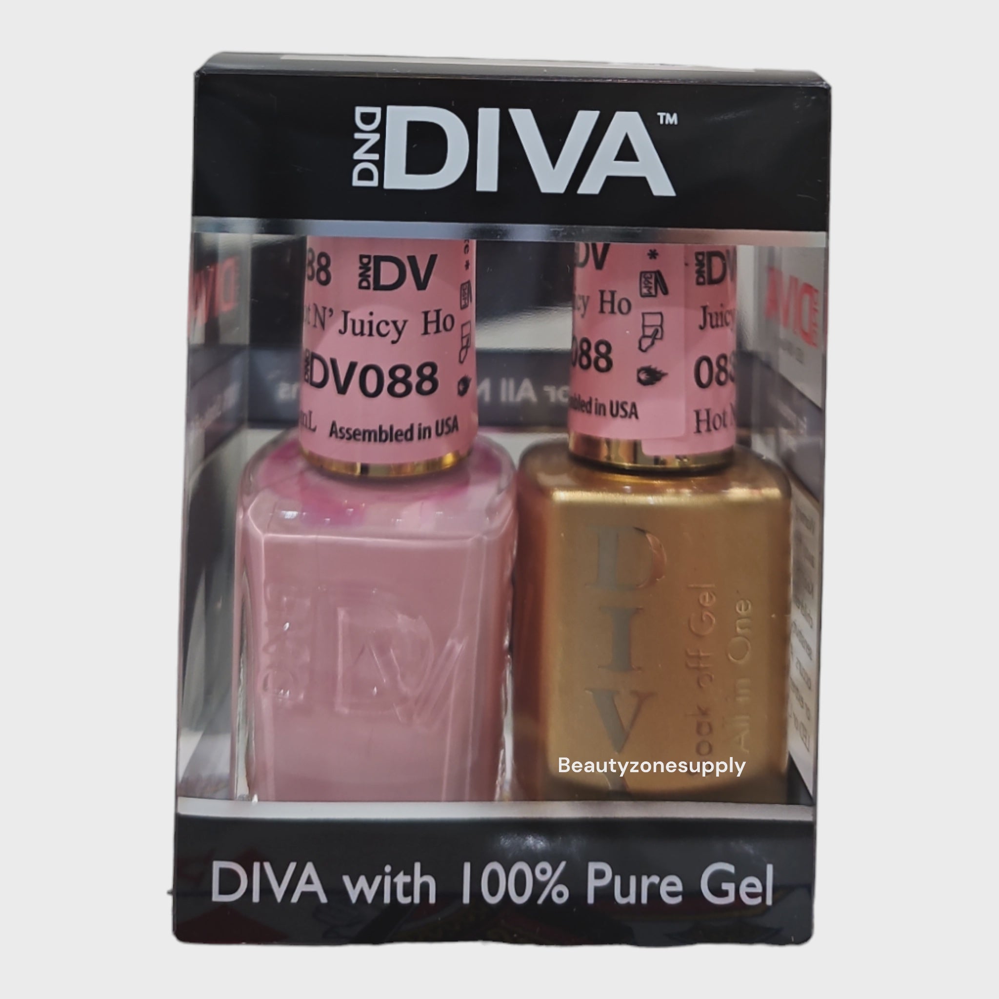 DND Diva Duo: USA-Made 088 Hot and Tasty Gel & Lacquer