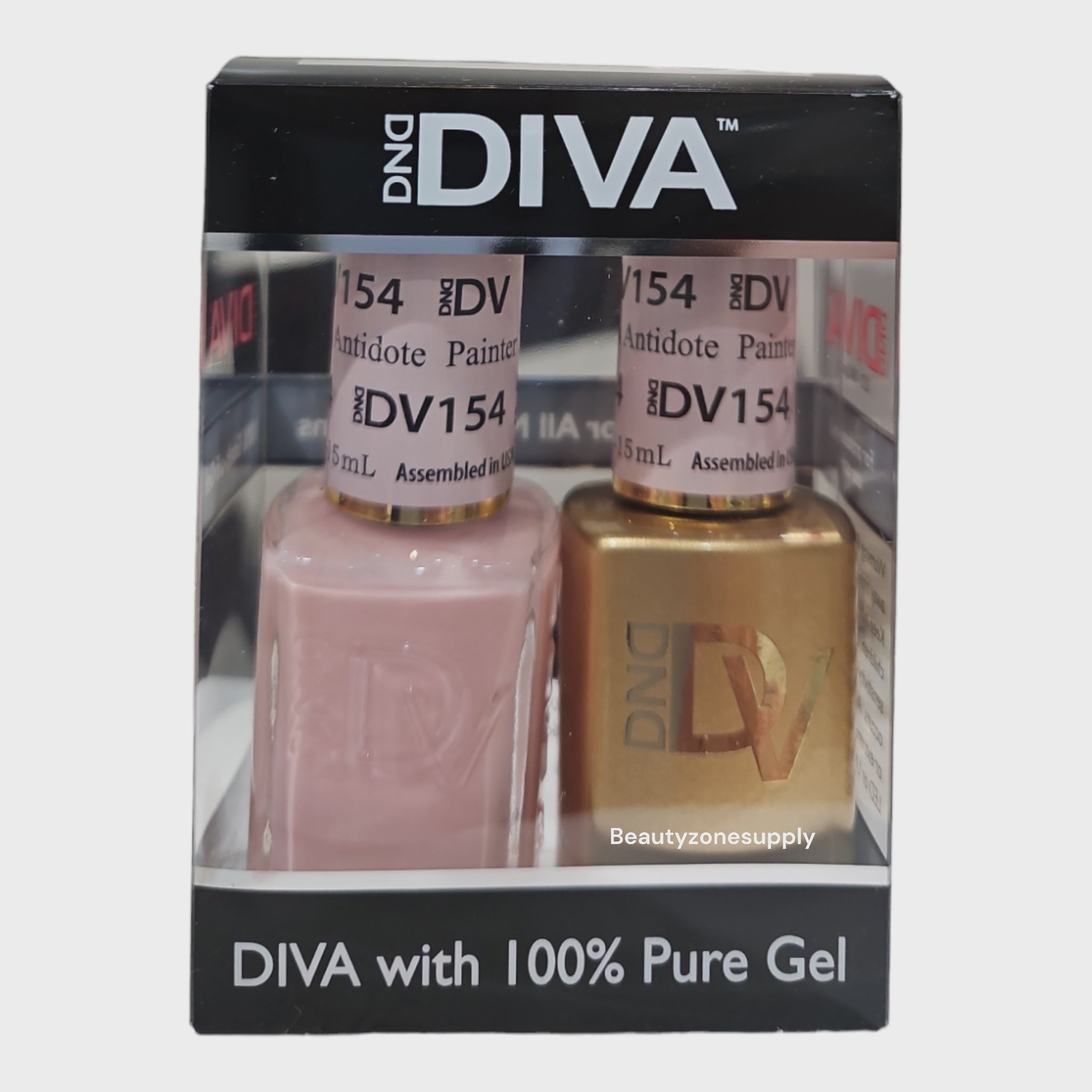 DND Diva Duo Professional Gel Nail Polish and Lacquer Set 154 - Painter's Antidote