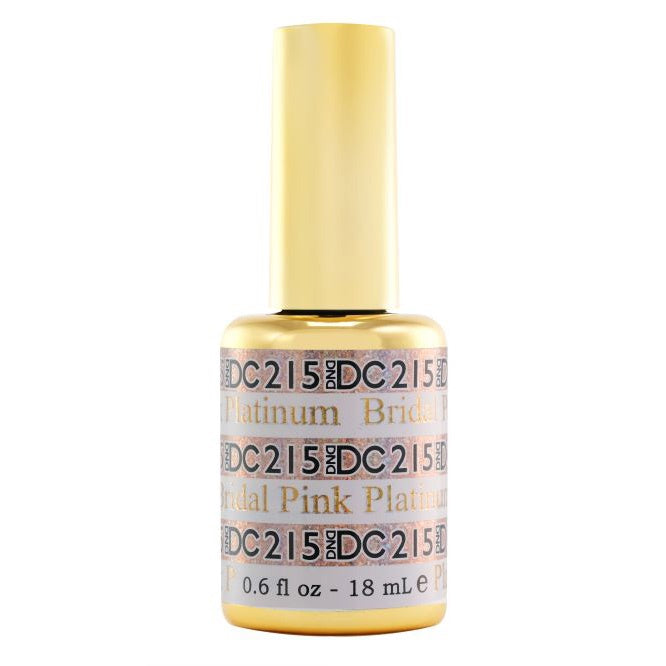 DND DC Platinum Nail Gel - 0.5 oz #215 Bridal Pink Shimmer