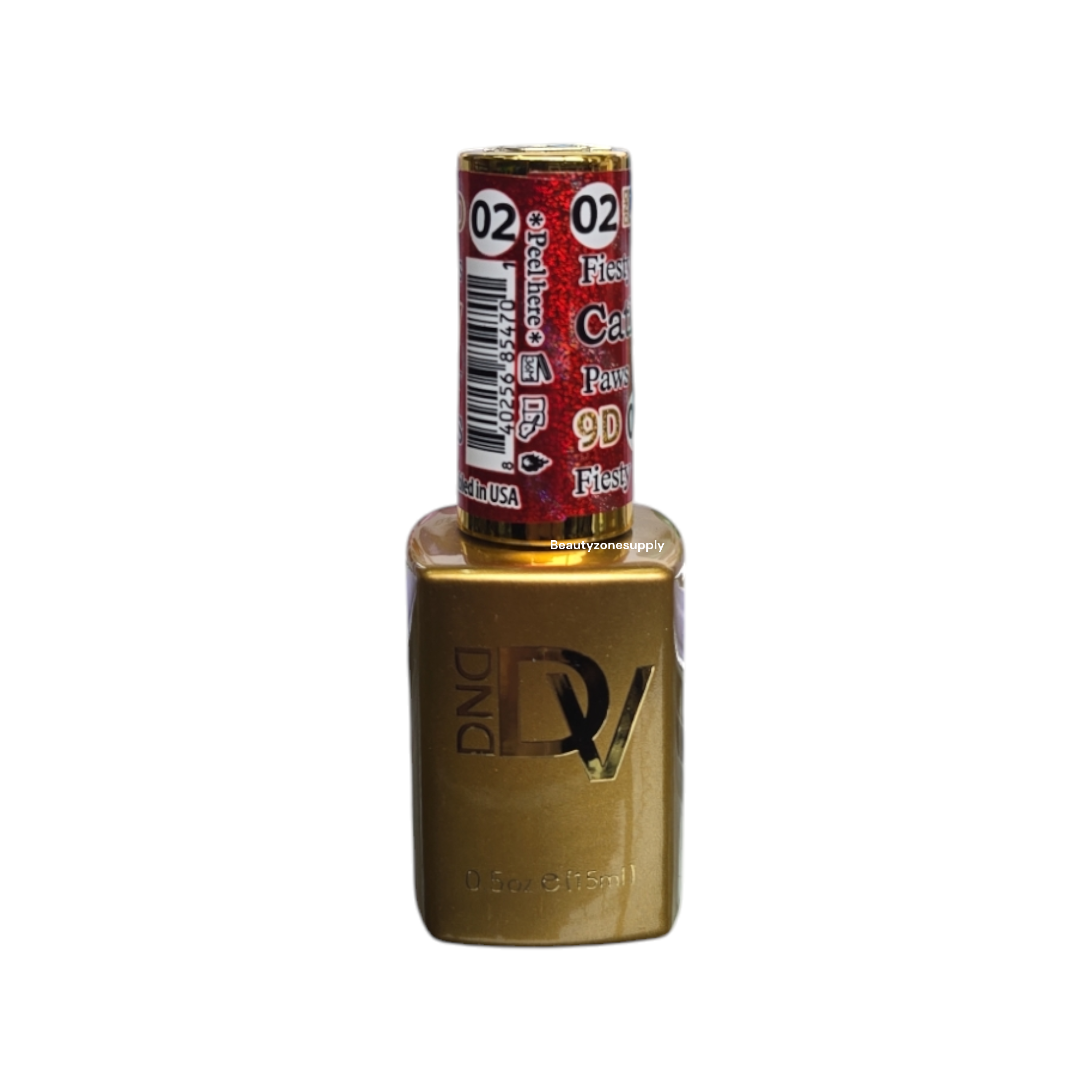 DND Diva 9D Glassball Cat Eye Gel Polish #02 Fiesty Paws, 0.5 fl oz