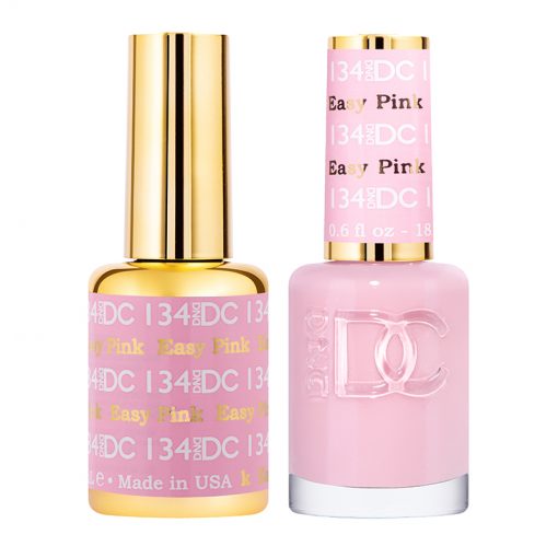DND DC Gel Polish Duo - Effortless Pink Nail Gel Polish #134, Including DC Gel and Lacquer