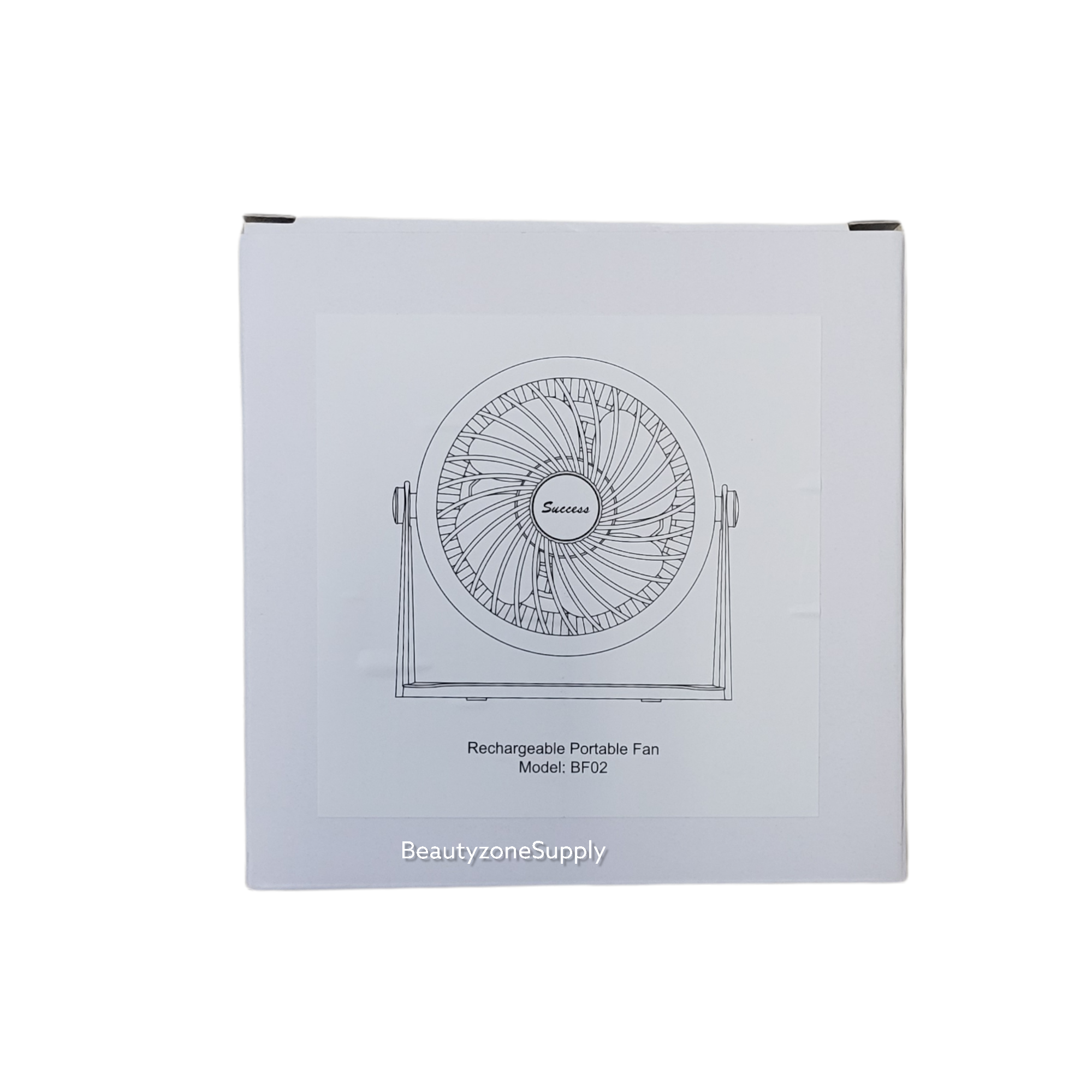 White Rechargeable Mini Tabletop Nail Drying Fan - BF02 Success Model