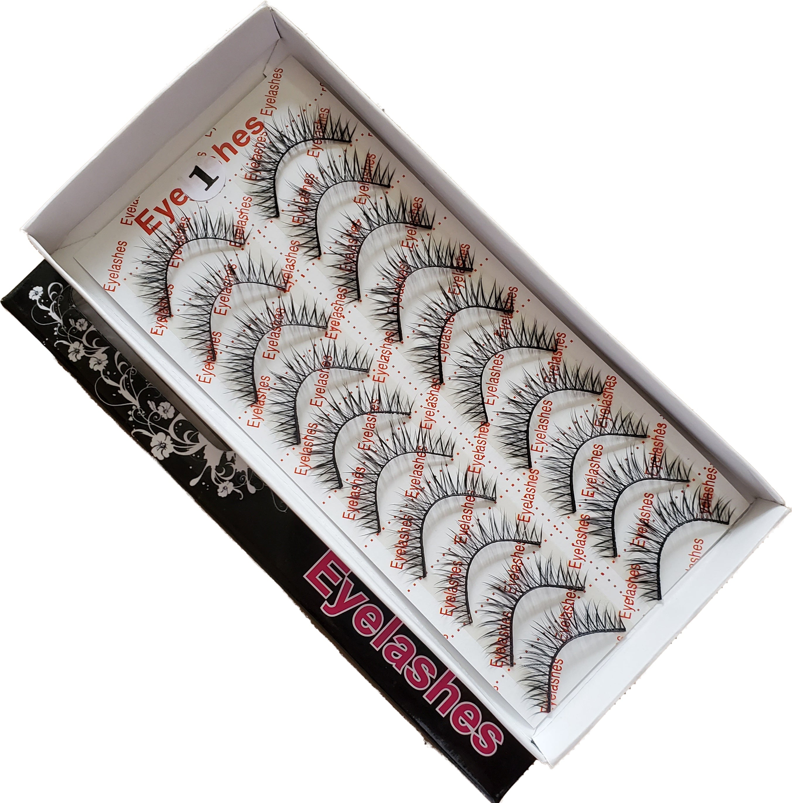 BeautyZone Premium Artificial False Eyelashes - Set of 10 Pairs (Style #01)