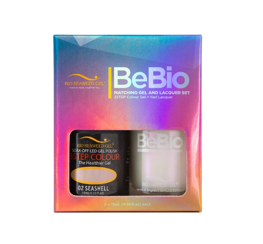 Bio Seaweed Bebio Duo 02 Seashell: 3STEP Colour Gel Polish Set