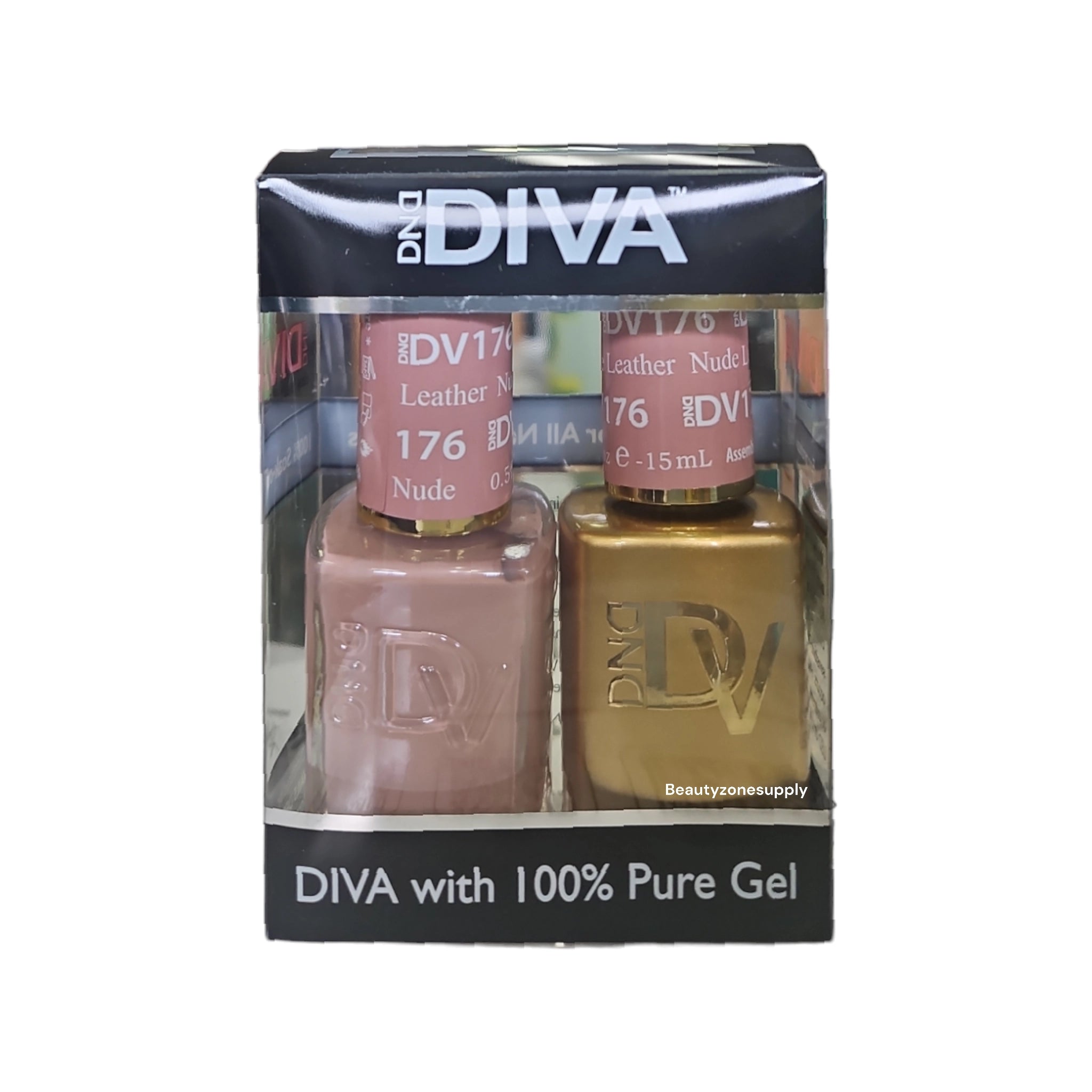 DND Diva Gel & Lacquer Set 176: Stunning Nude Leather Color