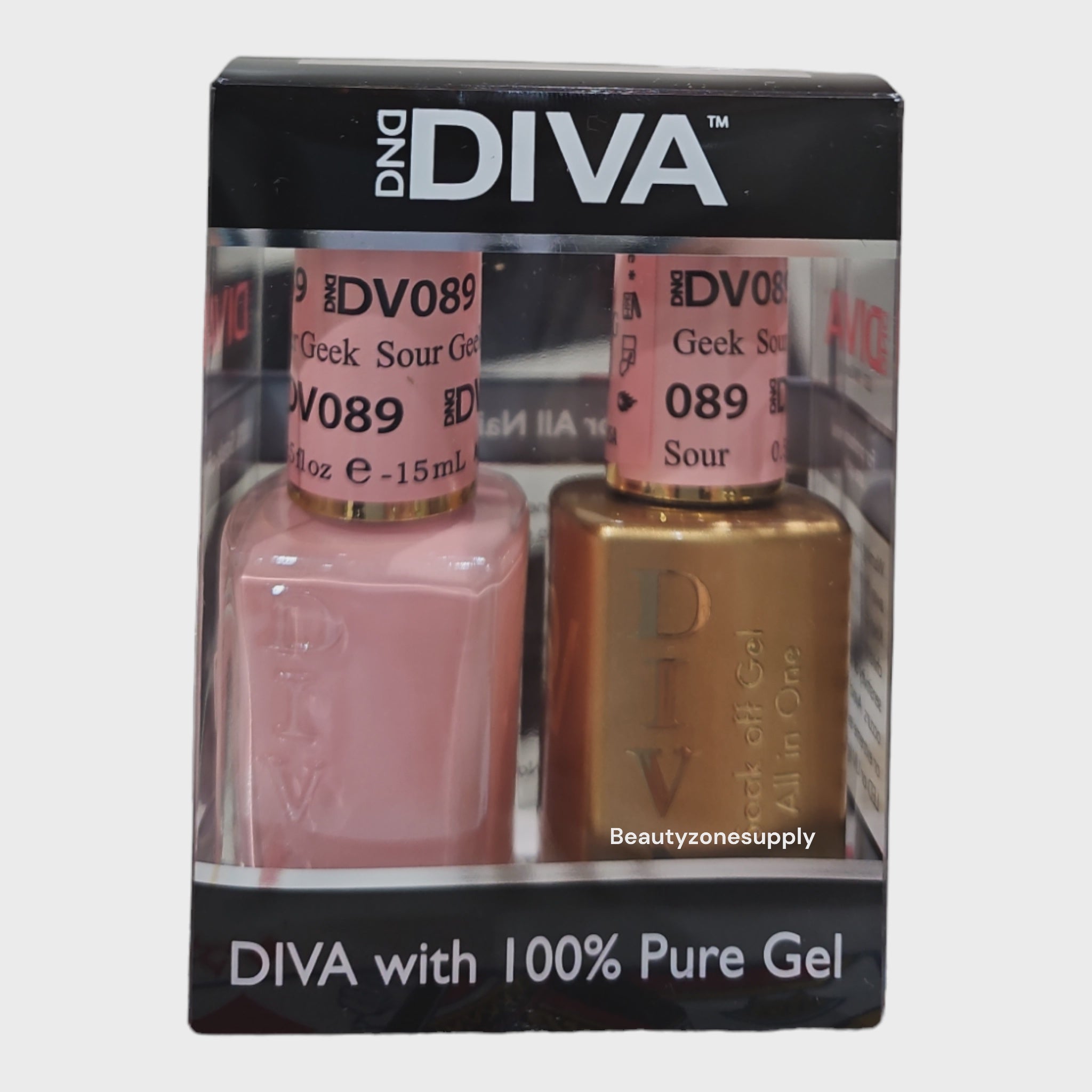 DND Diva Duo Gel & Lacquer 089 - Sour Geek USA - Made Nail Polish Set