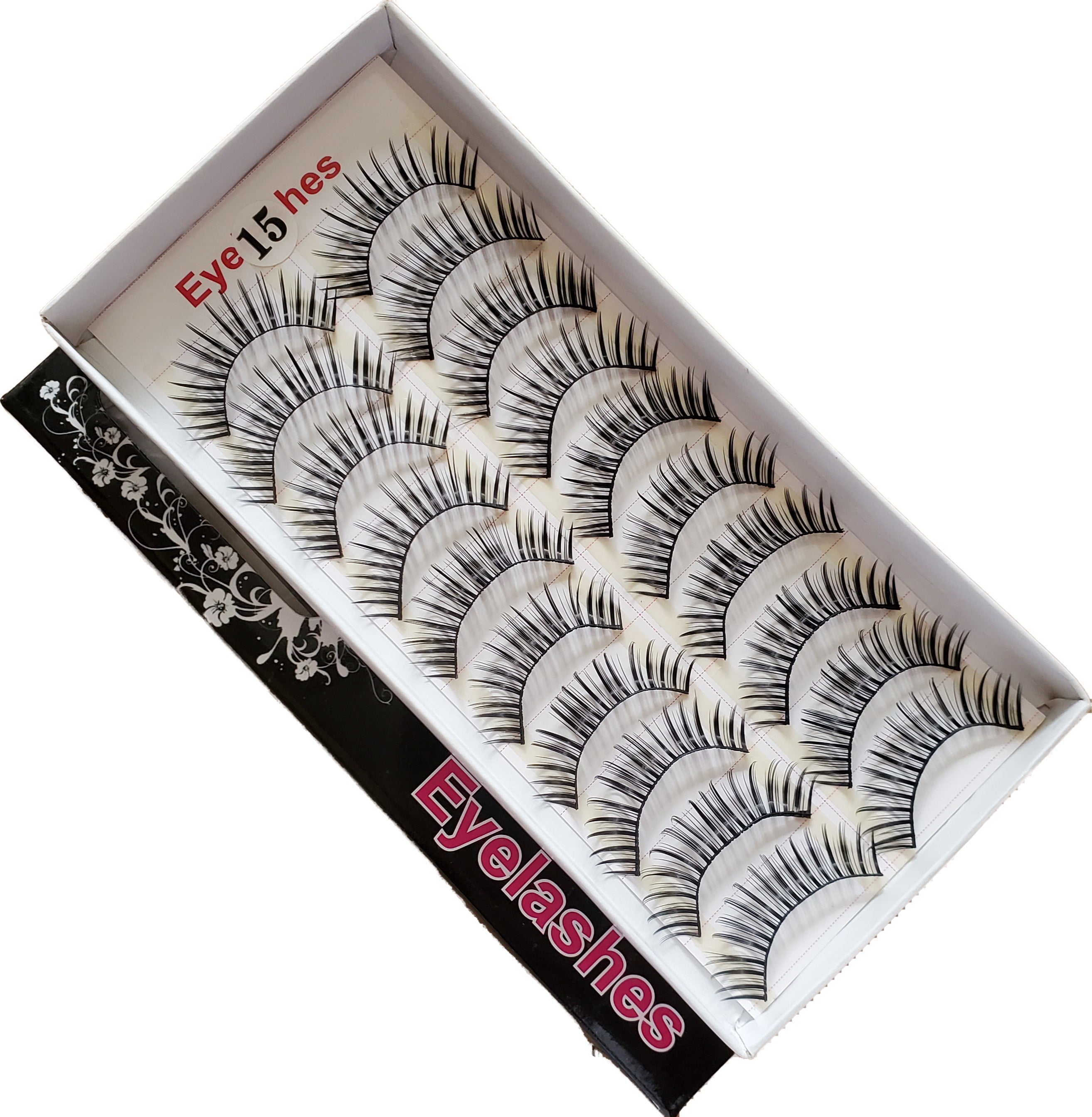 BeautyZone Premium Artificial False Eyelashes Set of 10 Pairs - Style #15