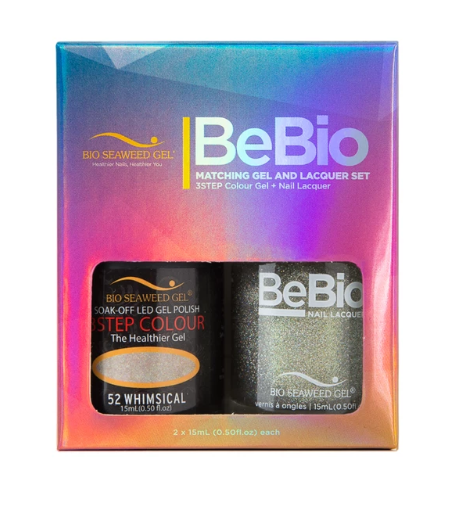 Bio Seaweed Bebio Duo 52 Whimsical - Premium 3STEP Colour Gel Polish and Matching Nail Lacquer Set