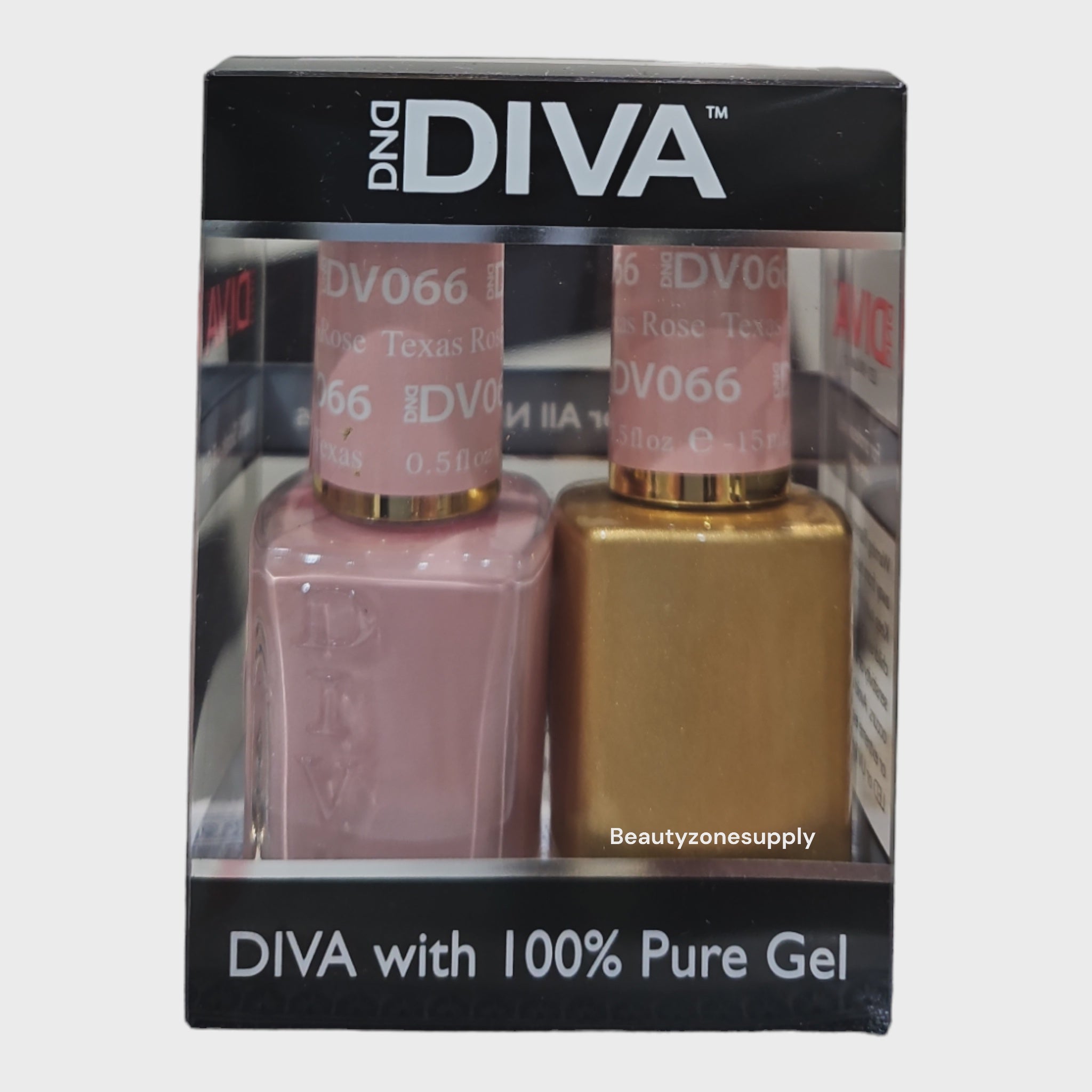 DND Diva Duo Gel and Lacquer - 066 Texas Rose Shade
