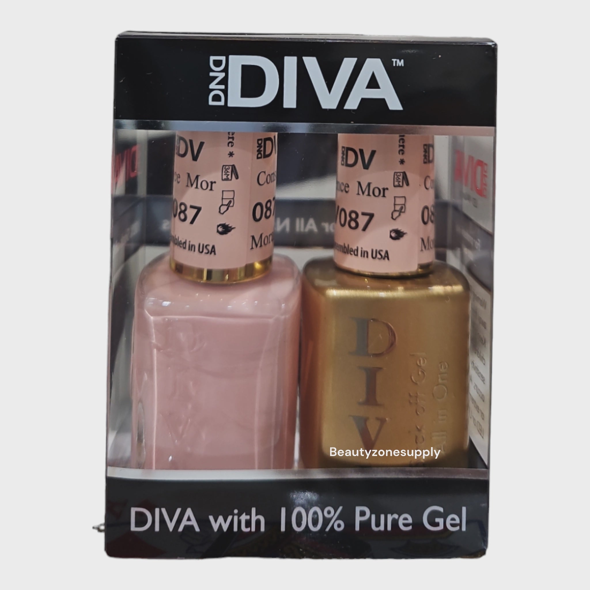 DND Diva Duo Gel Nail Polish and Lacquer Set 087 Conscience Moral