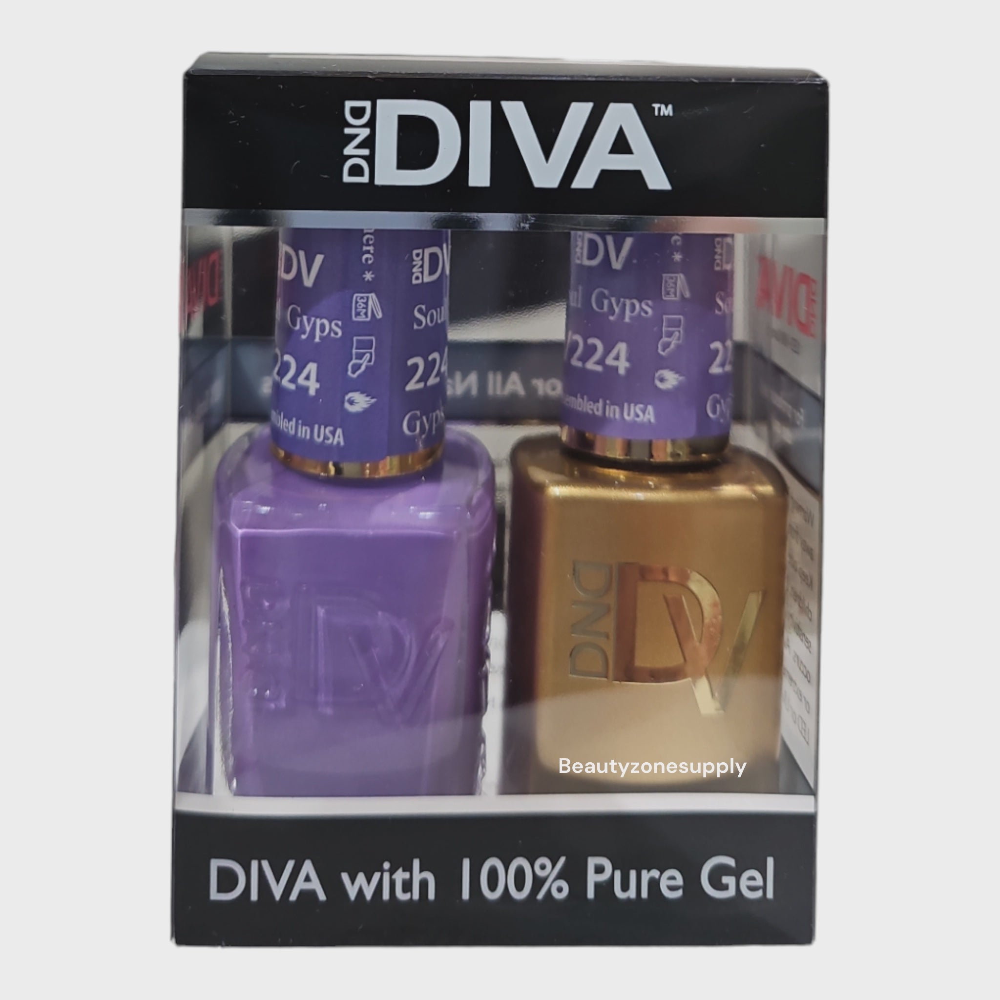 DND Diva Duo Professional Gel Nail Polish and Lacquer Set 224 Gypsy Soul