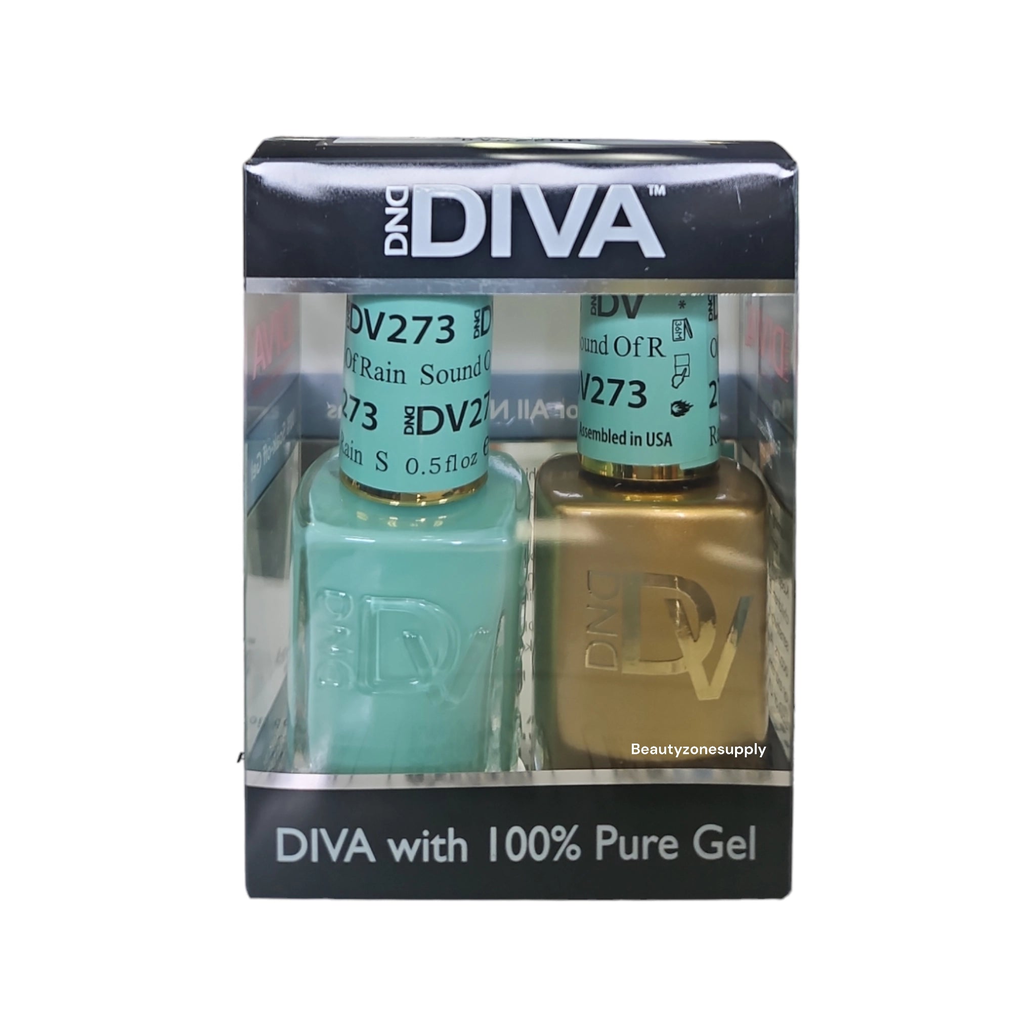 DND Diva Duo Gel Nail Polish and Lacquer Set 273 - The Melodious Sound Of Rain