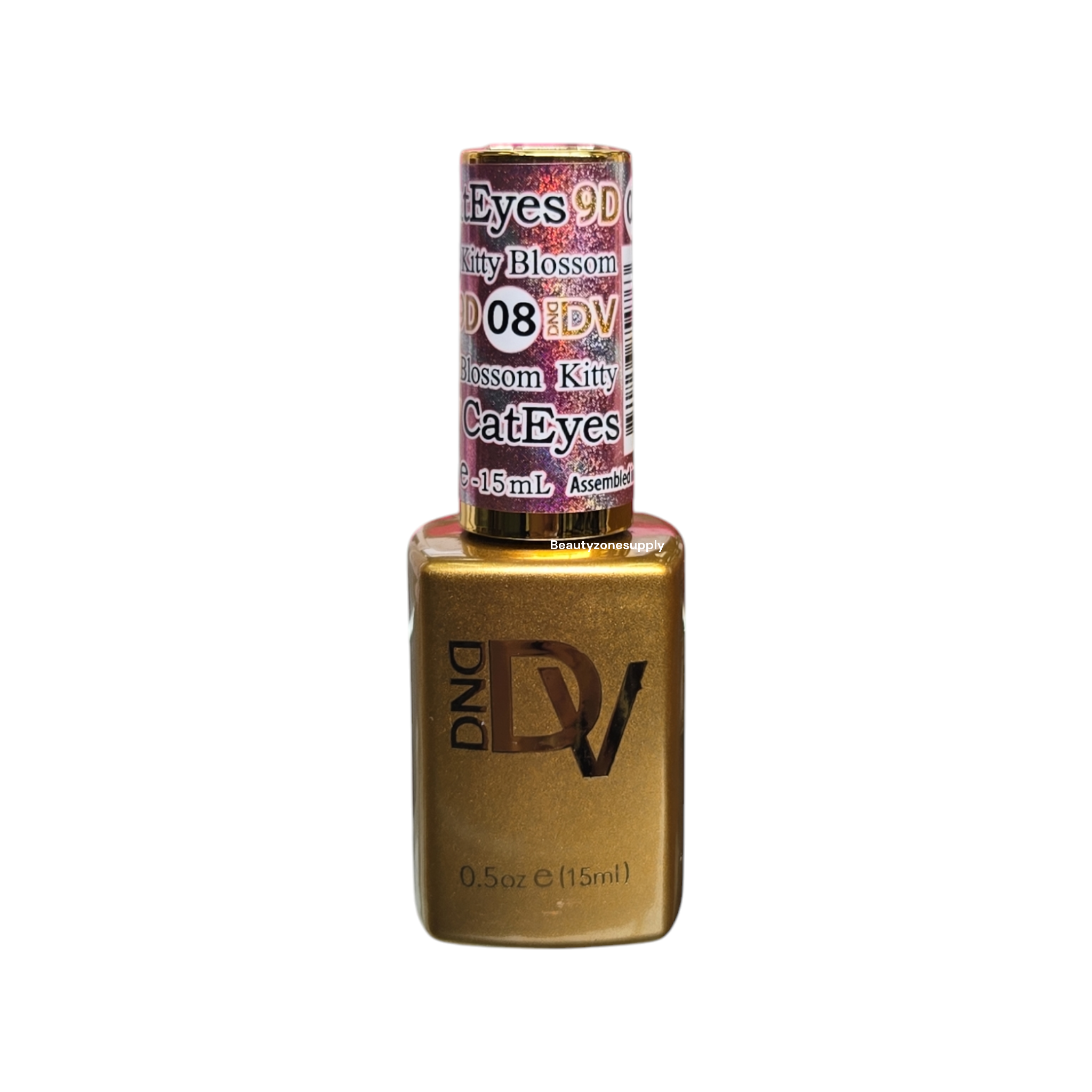 DND Diva 9D Glassball Cat Eye Gel Nail Polish #08 Kitty Blossom - 0.5 fl oz (15 mL) Made in USA