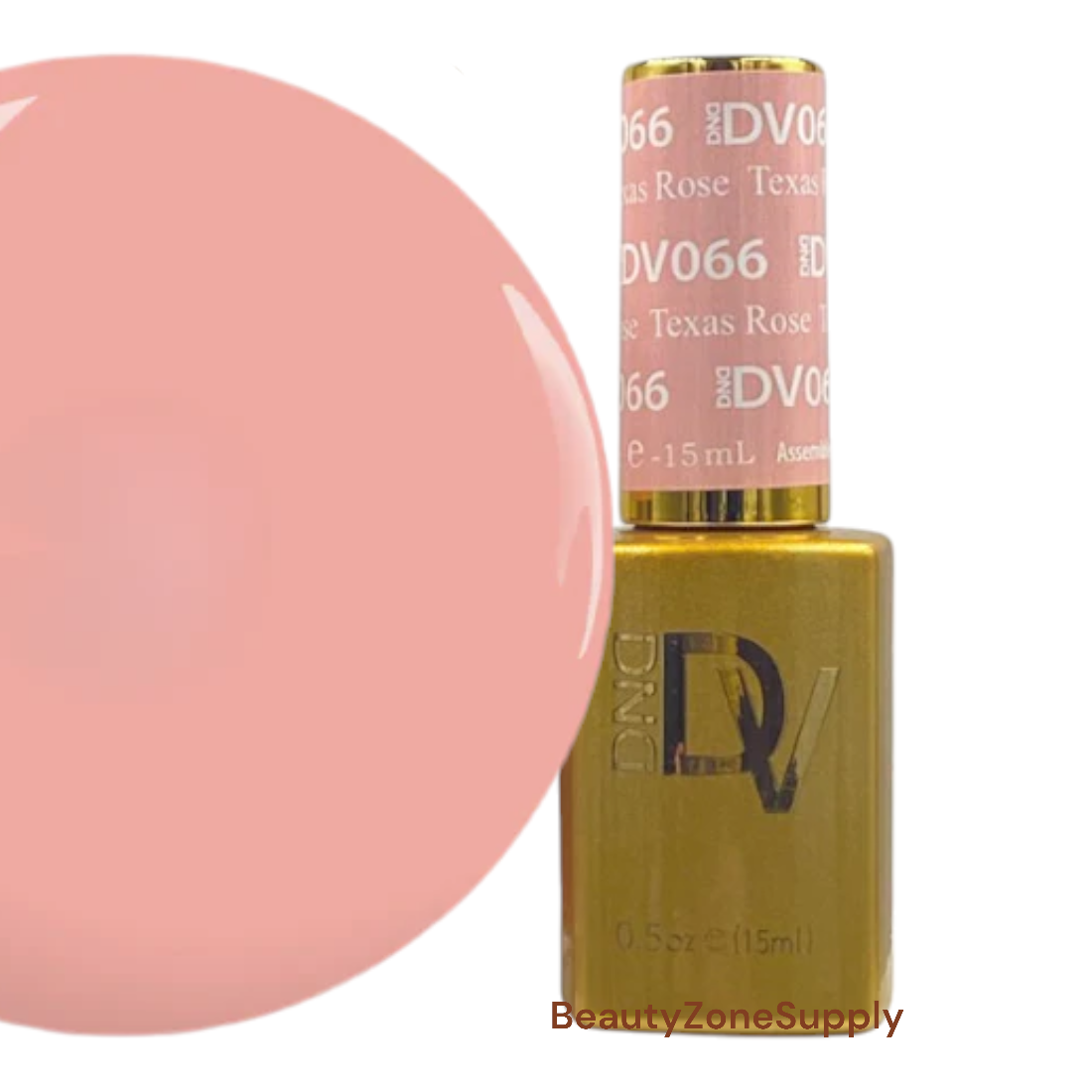 DND Diva Brand Gel Nail Polish - 0.5 Ounce, Shade 066 Texas Rose