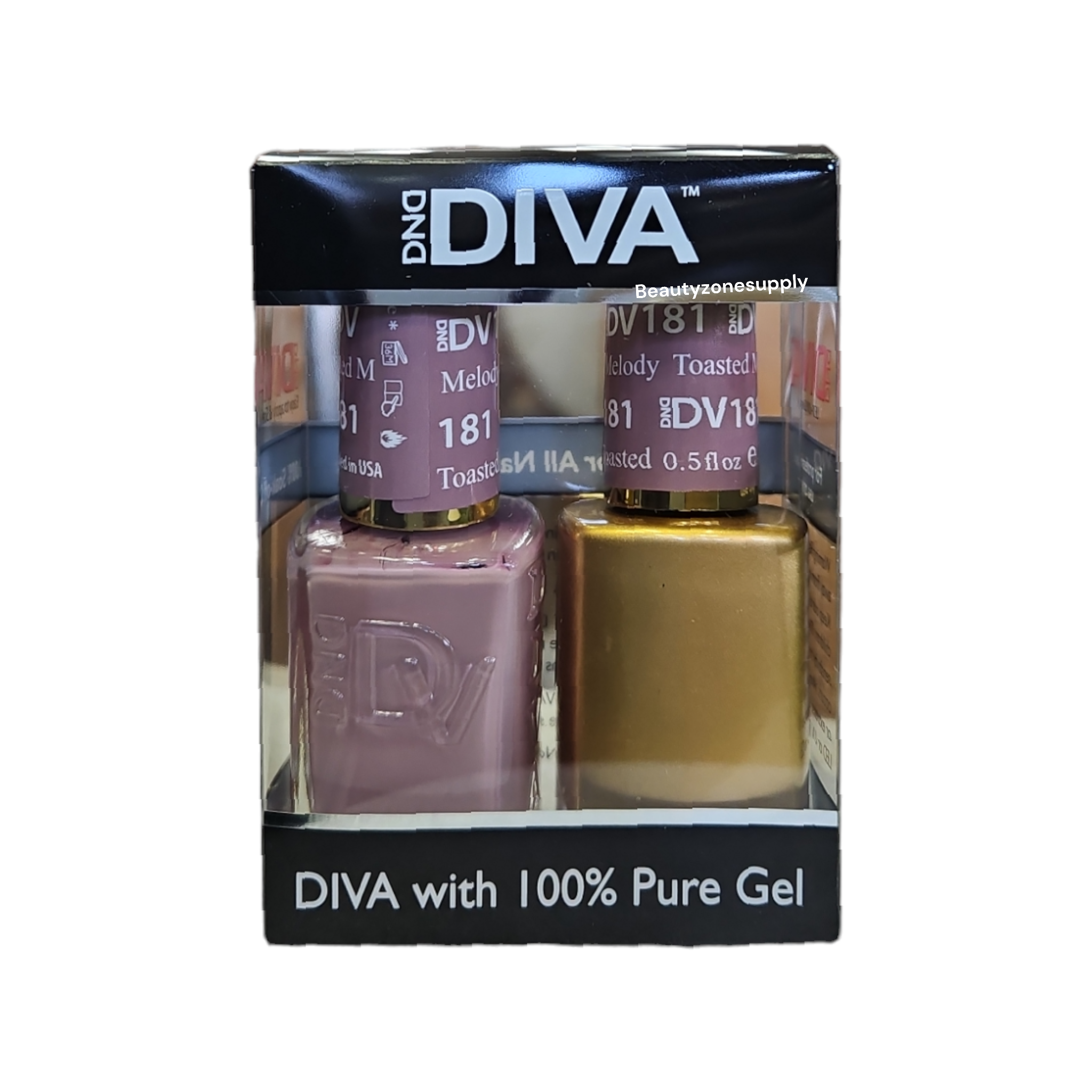 DND Diva Duo Gel and Lacquer 181 - Toasted Melody Nail Polish Set