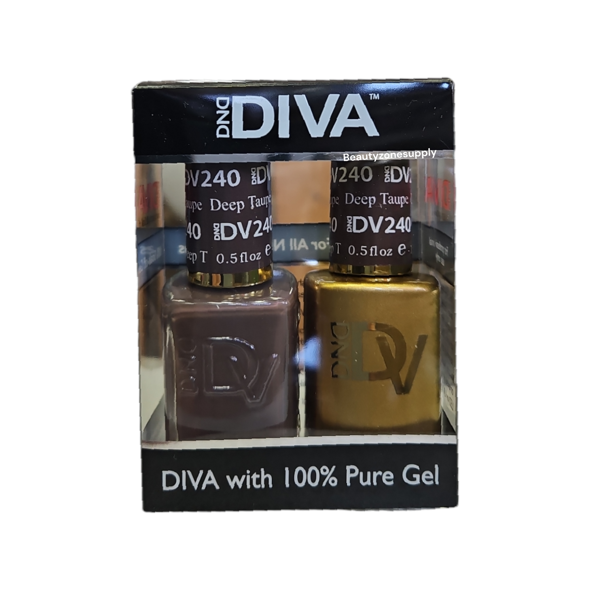 DND Diva Gel & Lacquer Duo 240 - Stunning Deep Taupe Shade