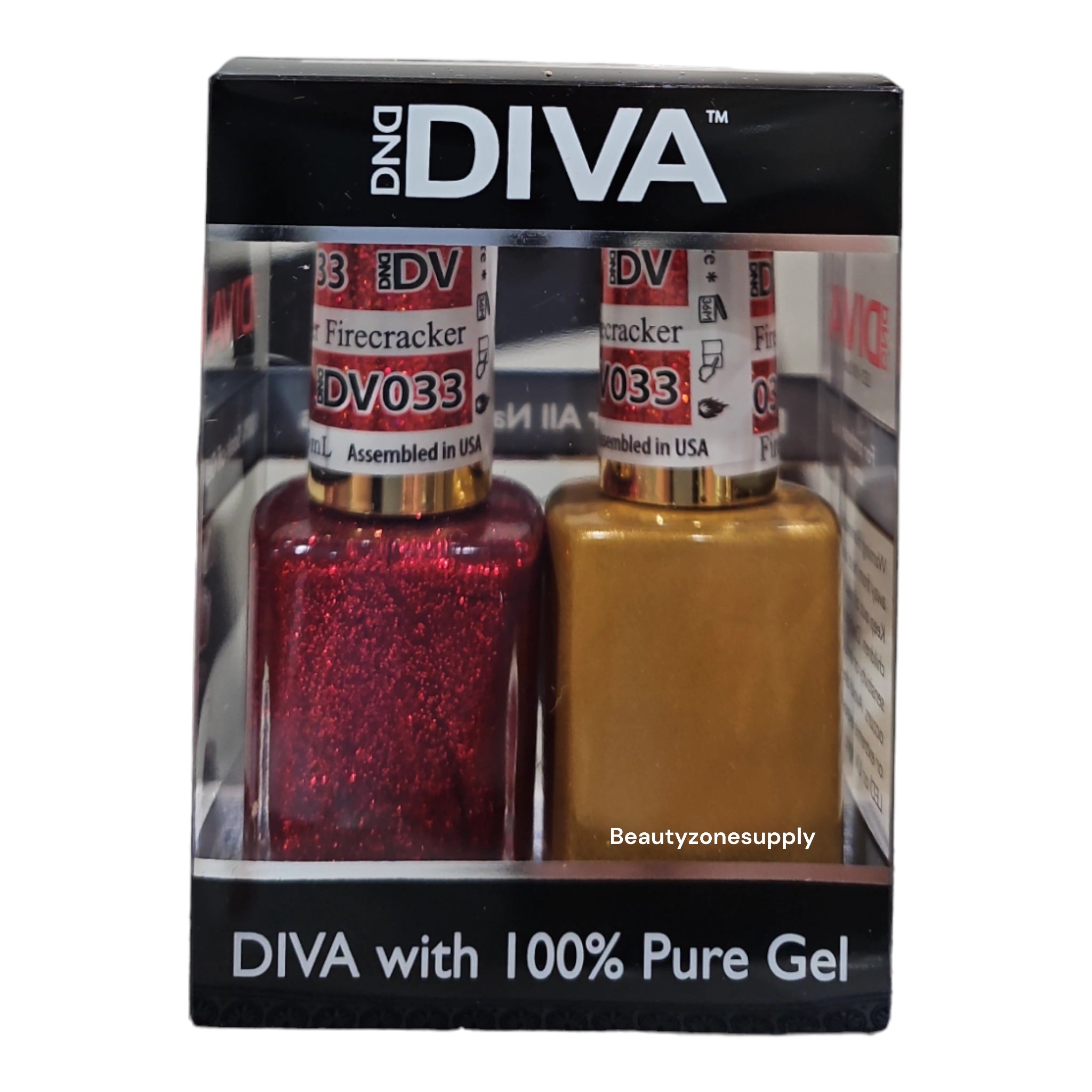 DND Diva Duo USA - 033 Firecracker Gel & Lacquer Set