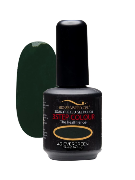 Bio Seaweed 3-STEP Evergreen 15mL Gel Polish Ideal for Professionals