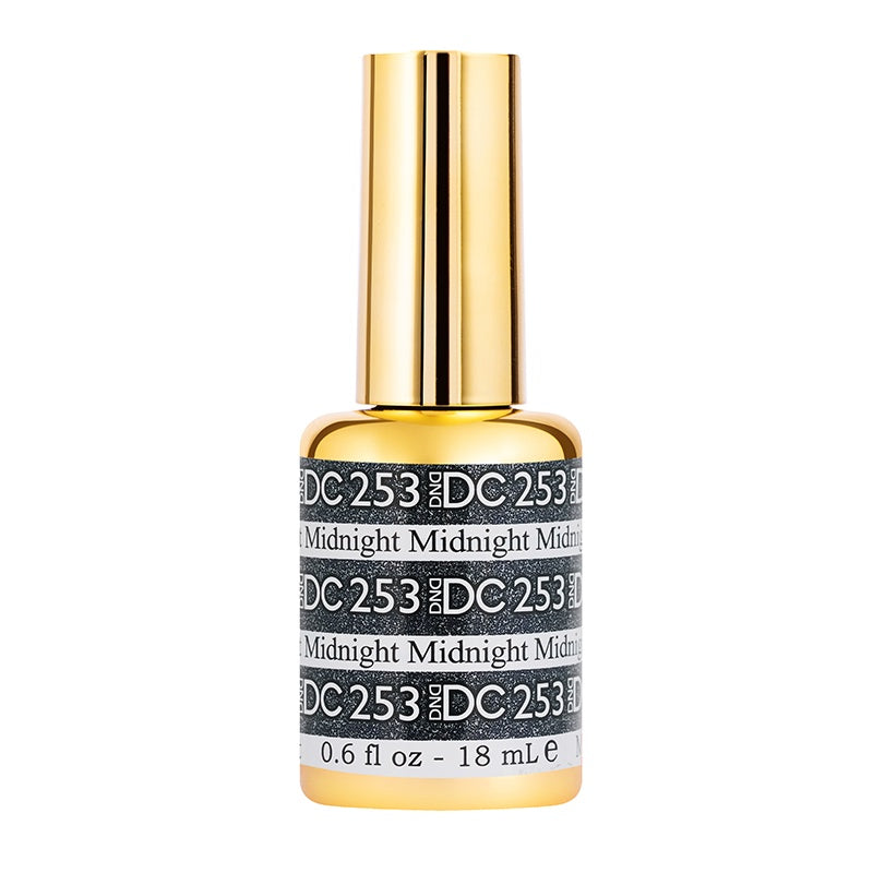 DND DC 0.5 oz Gel Polish - #253 Midnight Mermaid Glitter Metallic