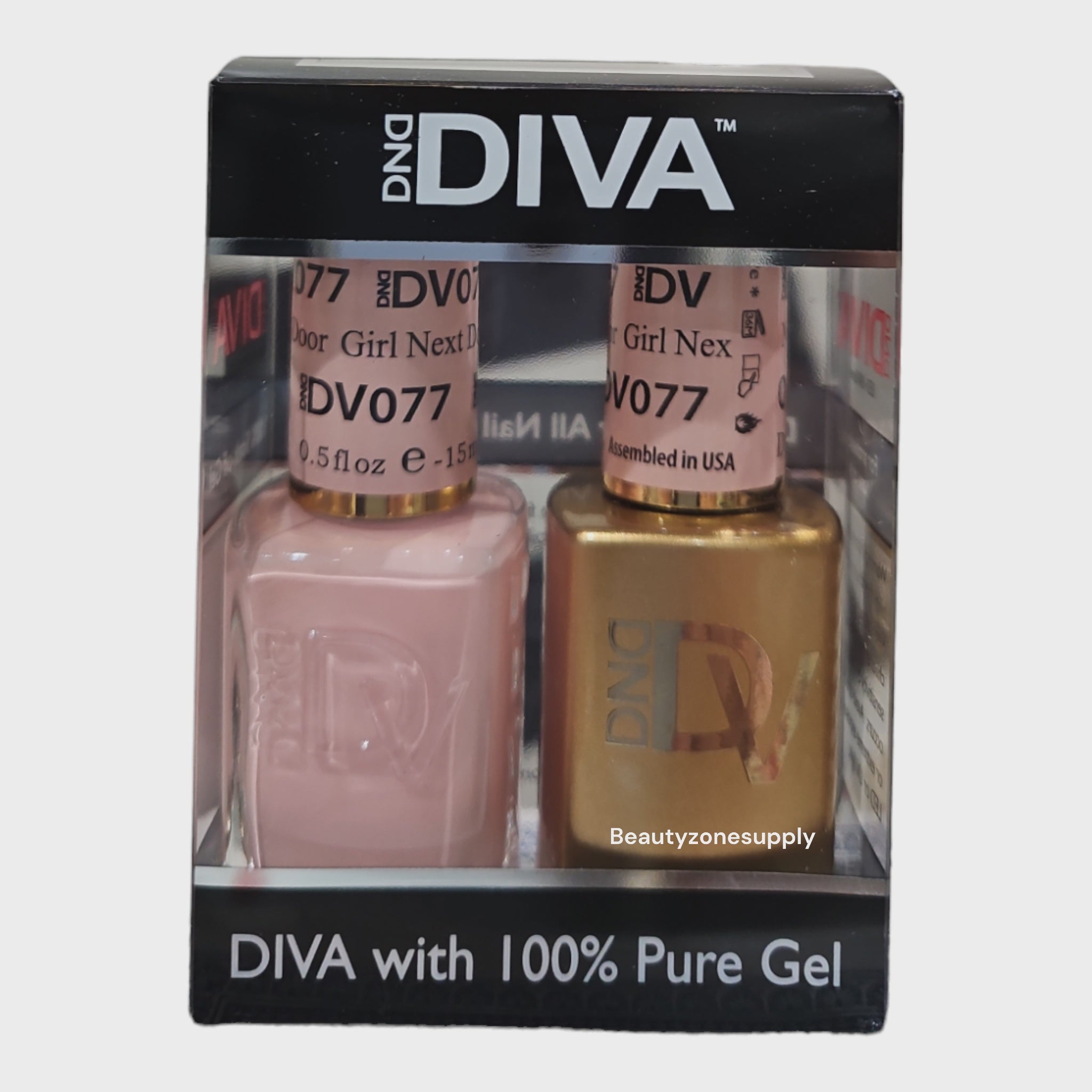 DND Diva Duo Gel Polish and Nail Lacquer - Shade 077 Girl Next Door
