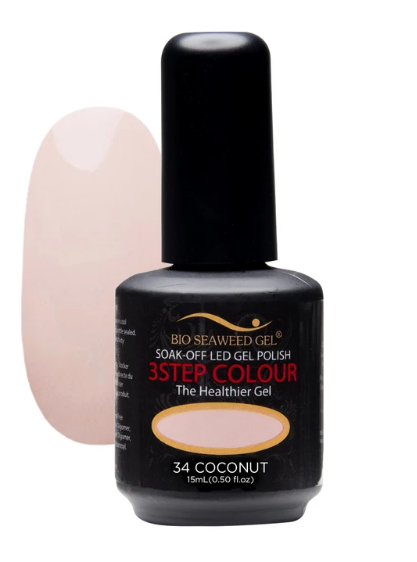Bio Seaweed 3 - Step Coconut Gel Polish 34 for a Smooth Manicure