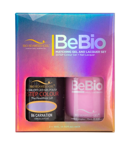 Bio Seaweed Bebio Duo 86 Carnation: Professional 3 - Step Gel & Lacquer Set