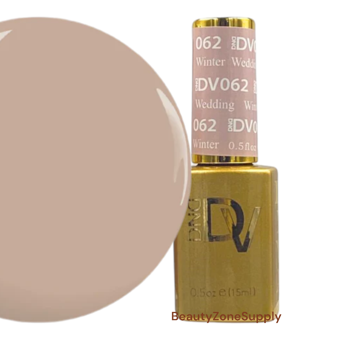 DND Diva Brand Gel Nail Polish, 0.5 oz, Shade 062 for Winter Wedding Occasions