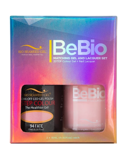 Bio Seaweed Bebio Duo 94 Fate Professional 3STEP Colour Gel Polish and Matching Lacquer Set