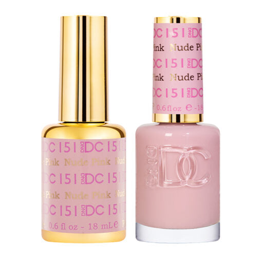 DND DC Gel Polish Duo Set - Elegant Nude Pink Gel Polish #151 for Professional Nail Art