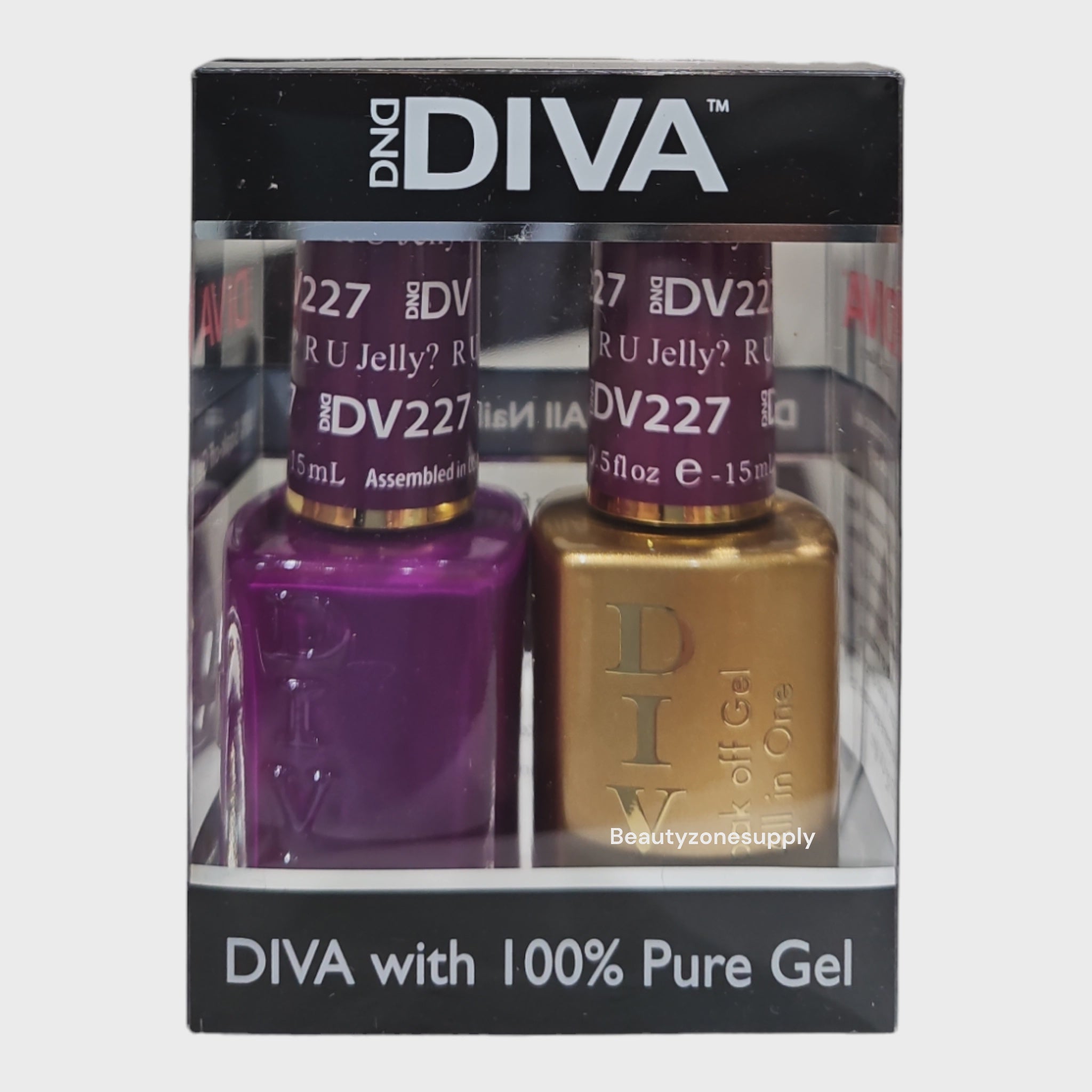 DND Diva Duo Gel Nail Polish and Lacquer Set 227 - Are You Jelly Shade
