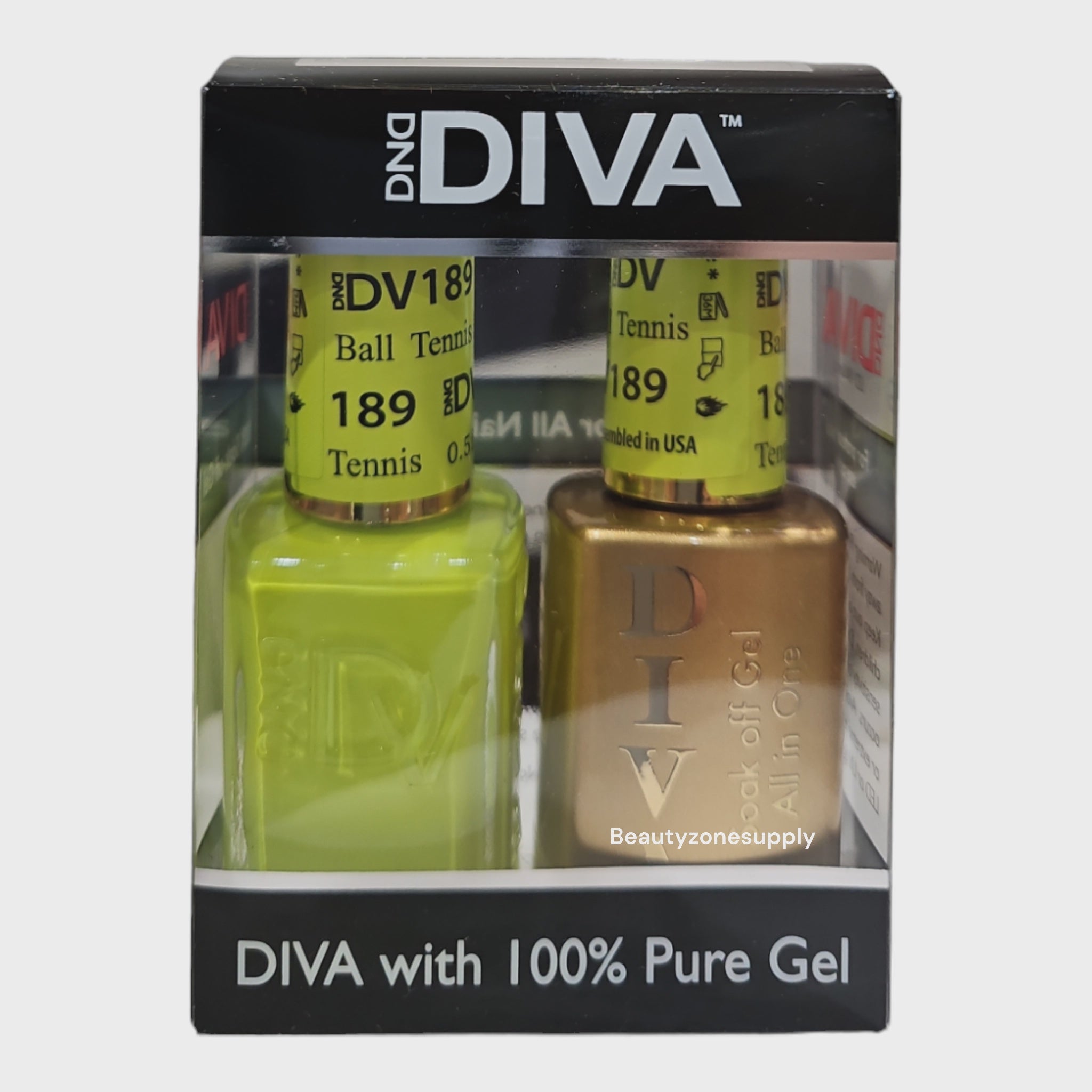 DND Diva Duo Gel and Lacquer 189 - Tennis Ball Nail Polish Set