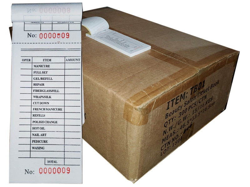 Beauty Salon Professional Nail Ticket Book Set with 300 Pieces