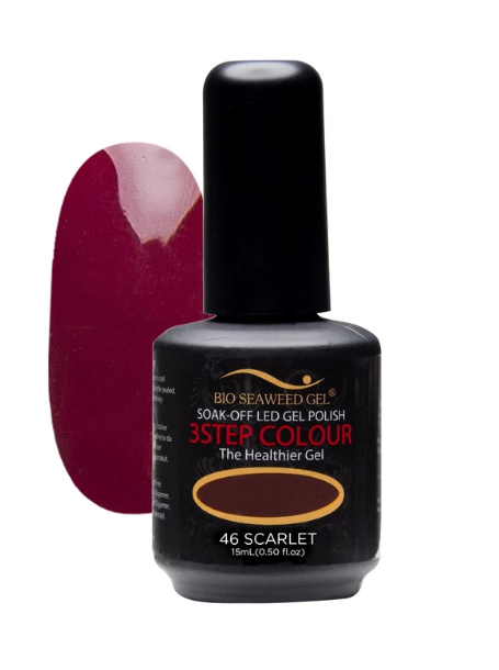 Bio Seaweed 3 - Step Scarlet Gel Polish 46 for Professional Nails