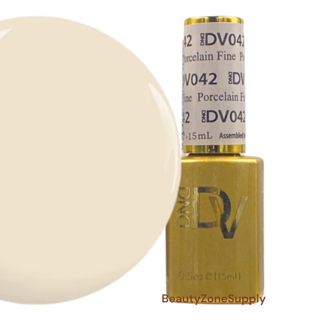 DND Diva 0.5 oz Gel Polish - No. 042 Porcelain Fine Shade