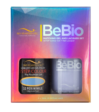 Bio Seaweed Bebio Duo 32 Periwinkle 15mL 3STEP Gel Polish Set