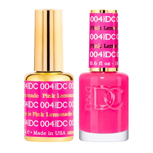 DND DC Pink Lemonade Gel Polish Duo #004 - Professional Nail Set