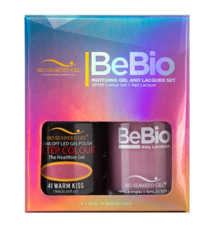 Bio Seaweed Bebio Duo 41 Warm Kiss: 3 - Step Color Gel Polish Set