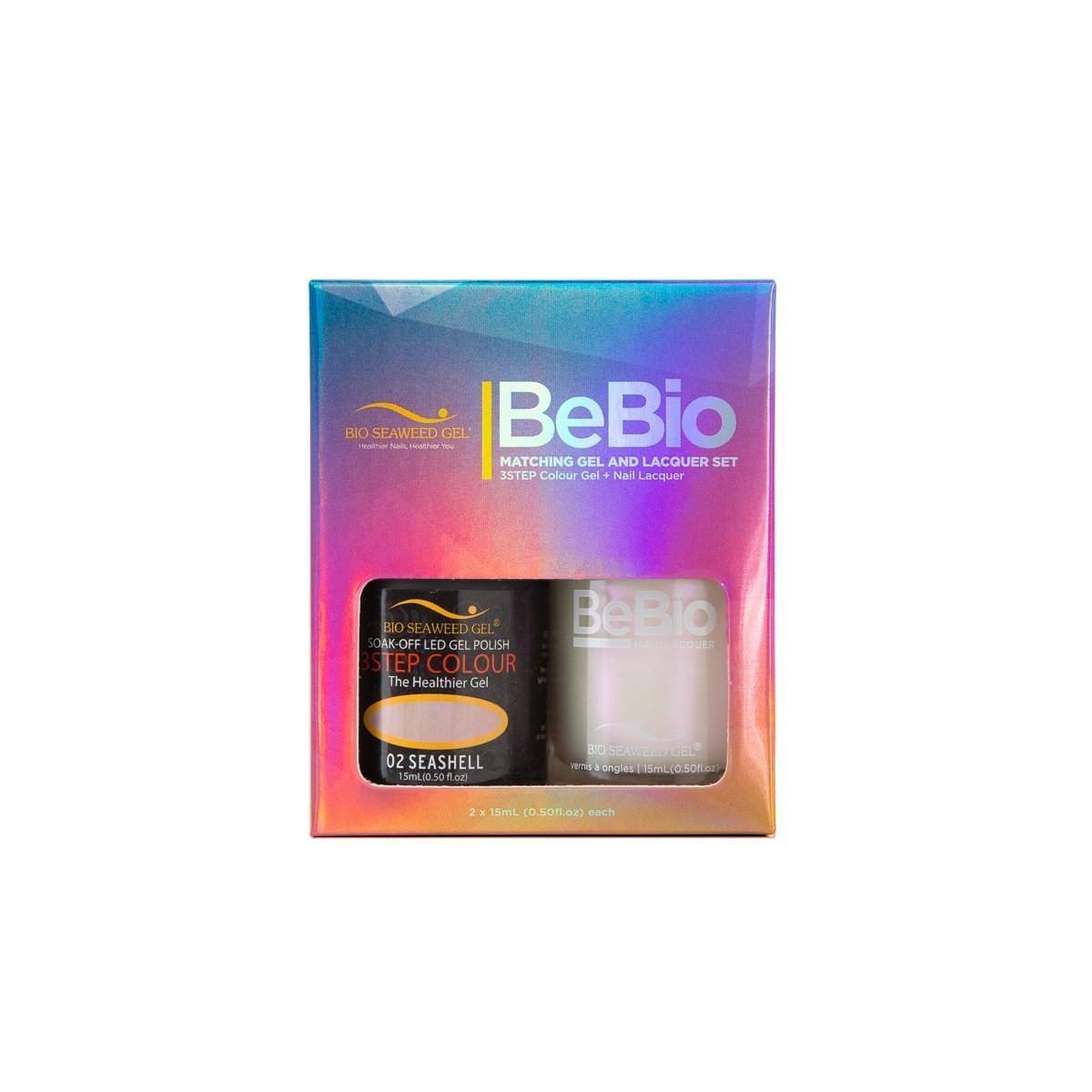 Bio Seaweed Bebio Duo 02 Seashell: 3STEP Colour Gel Polish Set