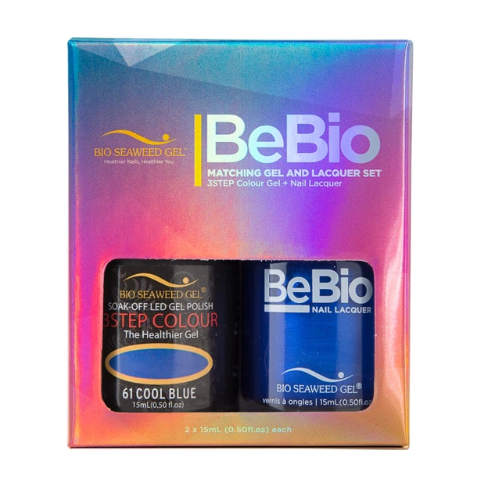 Bio Seaweed Bebio Duo 61 Smooth Cool Blue Gel Polish Set