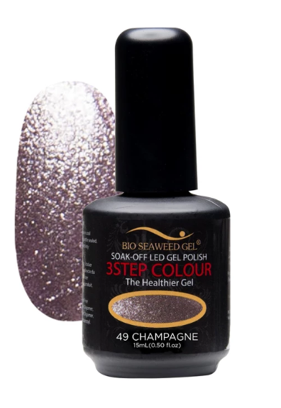 Bio Seaweed Three - Step Gel Nail Polish No. 49 in Champagne Shade