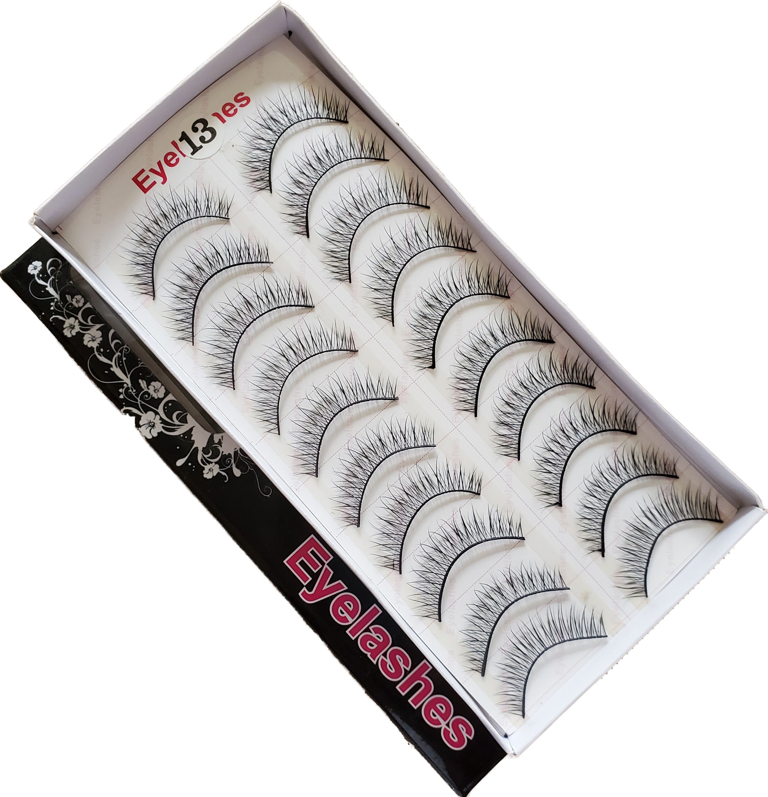 BeautyZone Premium Artificial False Eyelashes Set of 10 Pairs, Style #13