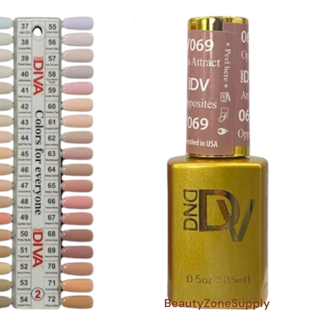 DND Diva 0.5 oz Gel Polish - 069 Opposites Attract Shade