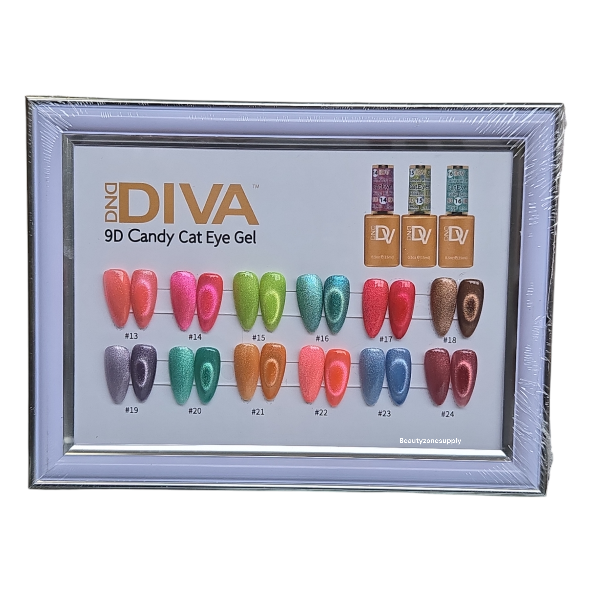 DND Diva 9D Candy Cat Eye Gel Nail Polish #19 Wild Berry, 0.5 fl oz (15 mL) - Assembled in USA
