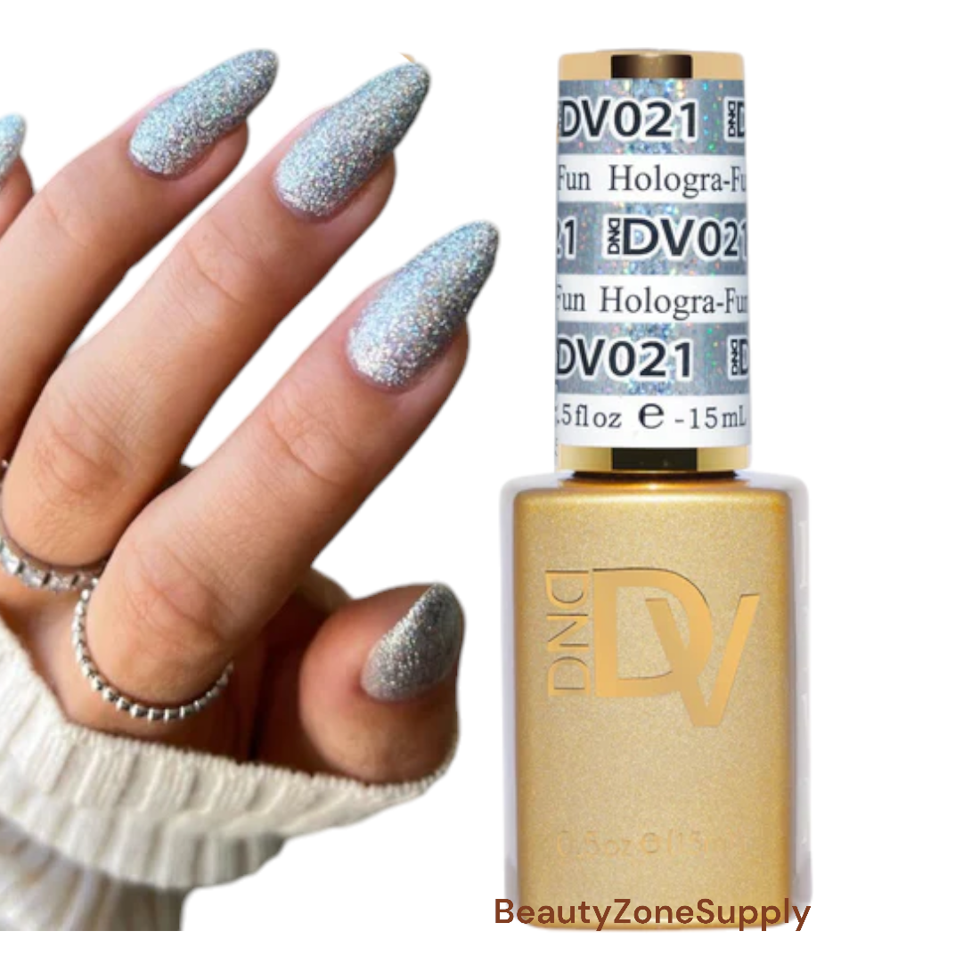 DND Diva 0.5 oz Gel Polish - Holographic Fun Shade 021
