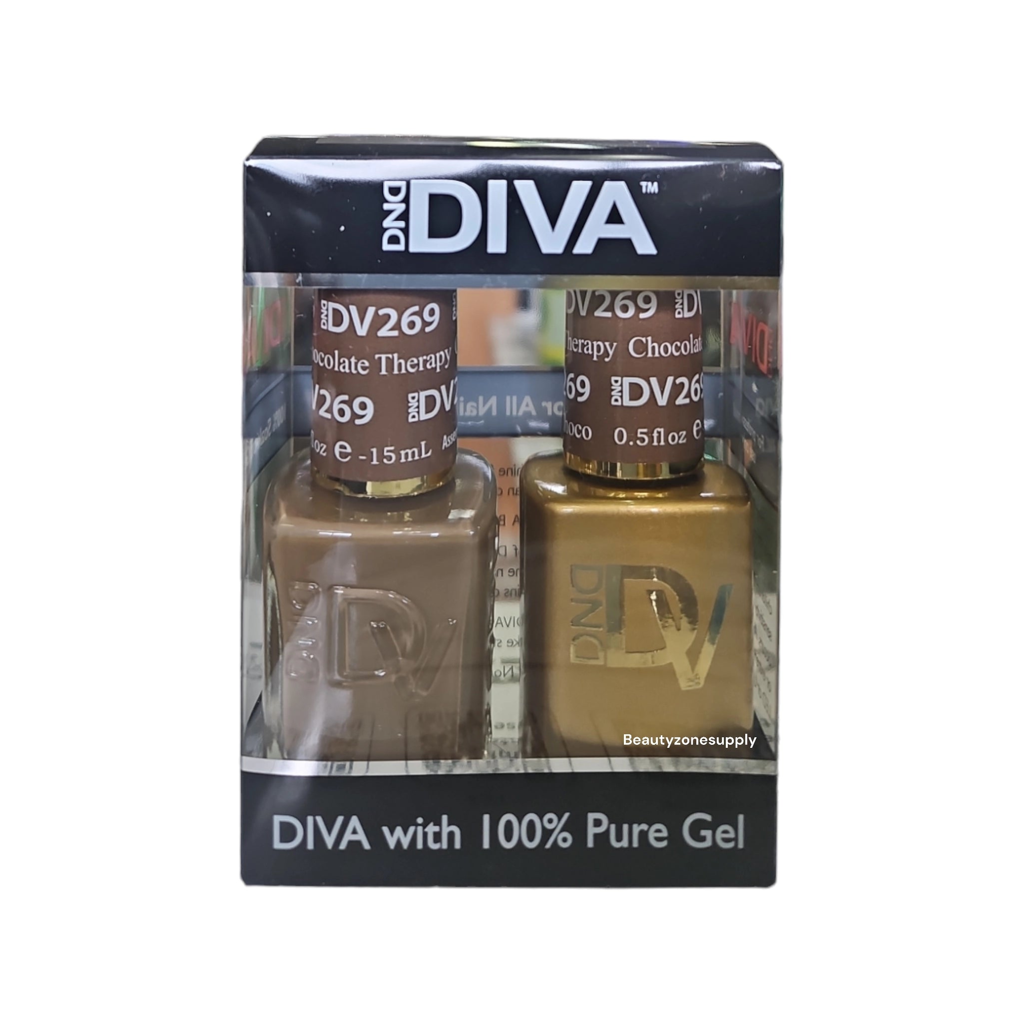 DND Diva 269 Chocolate Therapy Gel & Lacquer Duo for Stunning Nails