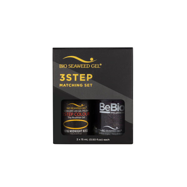 Bio Seaweed Bebio Duo 1016 Midnight Kiss 3 - STEP Color Gel Polish for Professional Use