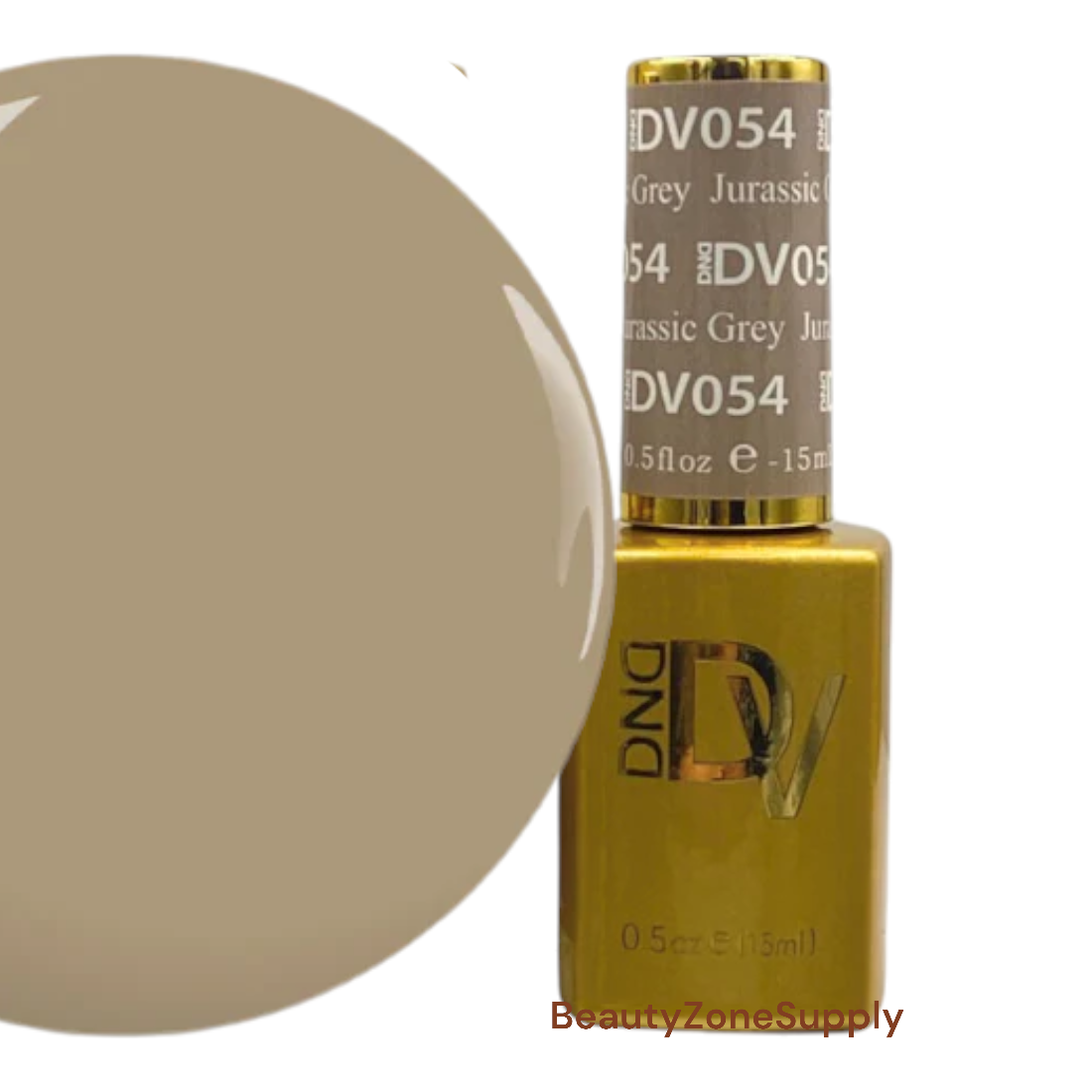DND Diva Professional Gel Nail Polish, 0.5 Ounce, Shade 054 Jurassic Grey