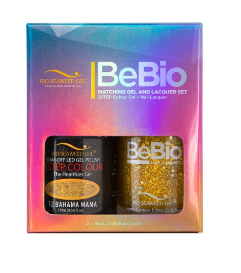 Bio Seaweed Bebio Duo 72 Bahama Mama 3STEP Colour Gel Polish and BeBio Nail Lacquer Set